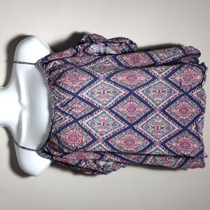 Colorful off the shoulder flowy top in size large